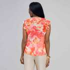 Ruffle Neckline Button Down Blouse, , small