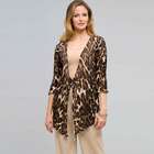Animal V-Neck Cardigan, , small