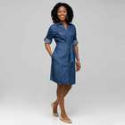 Belted Shirt Dress, , small
